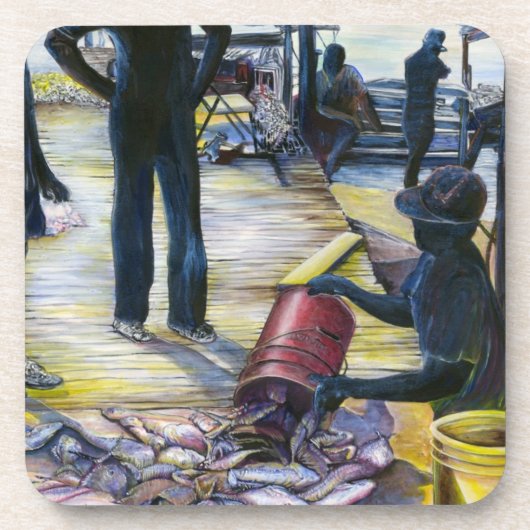 Die heutige Speisekarte, Hafen Insel Untersetzer (Vorderseite)