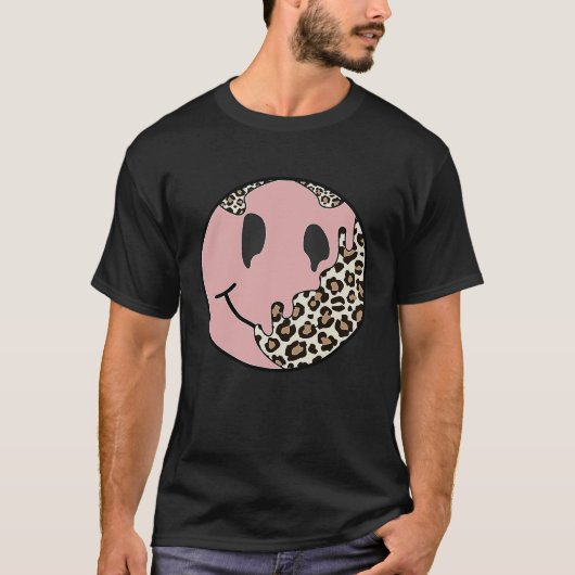 Die heutige Stimmung glücklich Retro Melting Face  T-Shirt (Vorderseite)