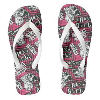 Die Hex Girls punk Kariertes Muster Badesandalen