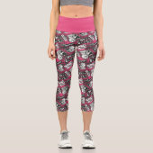 Die Hex Girls punk Kariertes Muster Capri Leggings (Vorderseite)