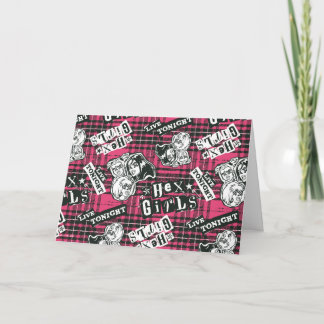 Die Hex Girls punk Kariertes Muster Karte