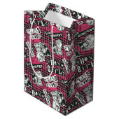 Die Hex Girls punk Kariertes Muster Mittlere Geschenktüte (Rückseite Schrägansicht)