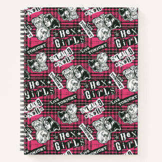 Die Hex Girls punk Kariertes Muster Notizblock