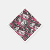 Die Hex Girls punk Kariertes Muster Serviette (Ecke)