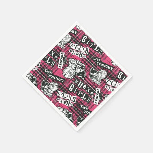 Die Hex Girls punk Kariertes Muster Serviette (Ecke)