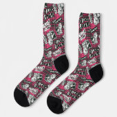 Die Hex Girls punk Kariertes Muster Socken (Linkes Detail)