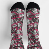 Die Hex Girls punk Kariertes Muster Socken (Oben)