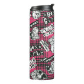 Die Hex Girls punk Kariertes Muster Thermosbecher (Nach links gedreht)