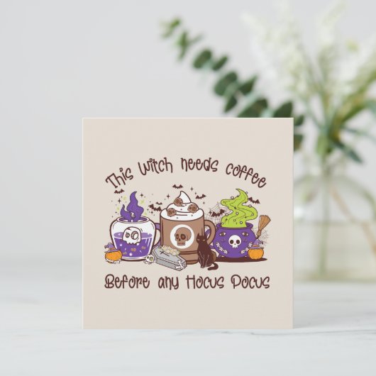 Die Hexe braucht Kaffee - Kaffee lange (Stehend Vorderseite)