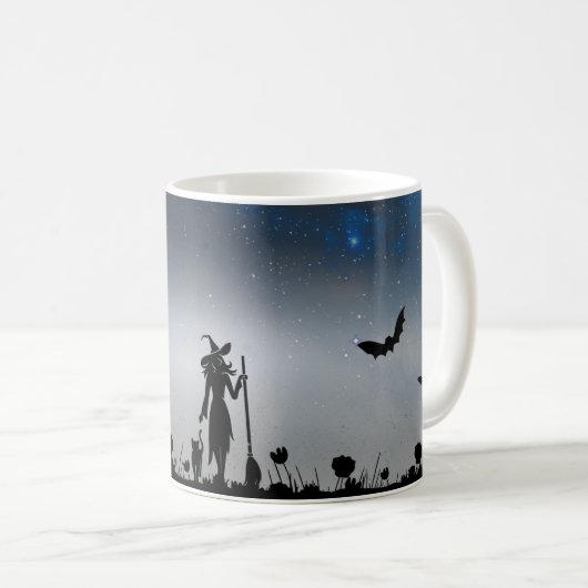 Die Hexe HALLOWEN Kaffeetasse (VorderseiteRechts)