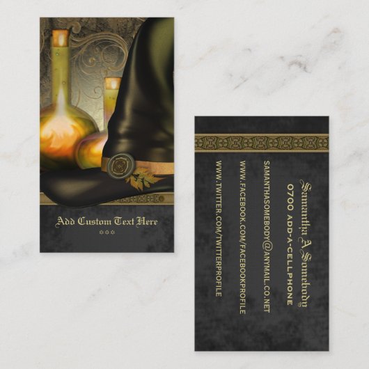 Die Hexe-Hut-sozial-Visitenkarte Visitenkarte (Vorne/Hinten)