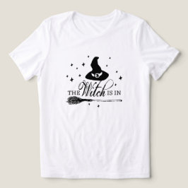 Die Hexe ist da | Halloween Hexenhut und Besenstie Tri-Blend Shirt