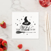 Die Hexe ist drin, Halloween-Hexe-Thema Serviette (Beispiel)