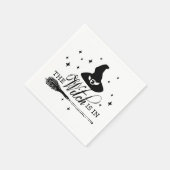 Die Hexe ist drin, Halloween-Hexe-Thema Serviette (Ecke)