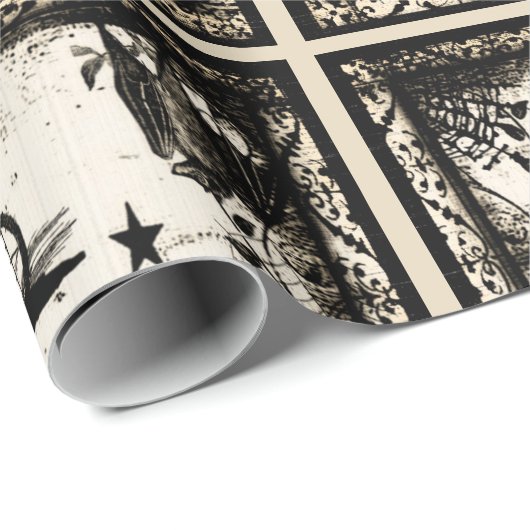 Die Hexe ist herein!  Geschenk-Packpapier Geschenkpapier (Rolleneckpunkt)