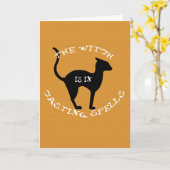 Die Hexe ist in Karte (Gelbe Blume)