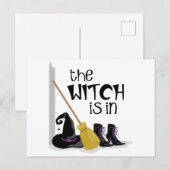 Die Hexe ist in Postkarte (Vorne/Hinten)