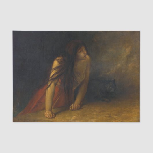 Die Hexe Jean-Francois Portaels Kunst Seidenpapier (Vorderseite)