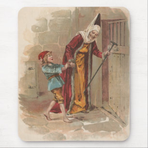 Die Hexe legte die Hand in den Stall Mousepad
