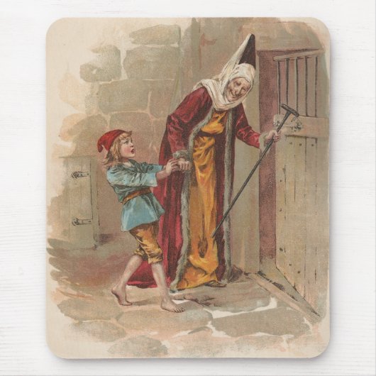 Die Hexe legte die Hand in den Stall Mousepad (Vorne)