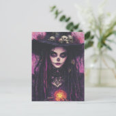 Die Hexe mit Magie Postkarte (Stehend Vorderseite)