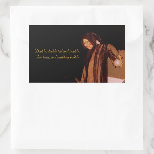 'Die Hexe' rechteckige Aufkleber (Tasche)