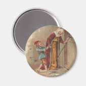 Die Hexe steckte Hänsel in den Stall Magnet (Vorderseite/Rückseite)