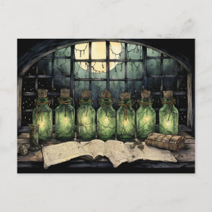 Die "Hexe-Stillleben-Tabelle" zeigt die Postkarte