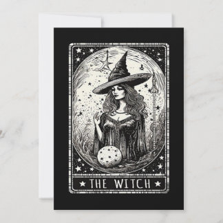 Die Hexe Tarotkarte Vintage Halloween Hexe Einladung