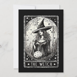 Die Hexe Tarotkarte Vintage Halloween Hexe Feiertagskarte