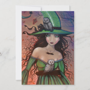Die Hexe und die Owls-kleine Postkarte