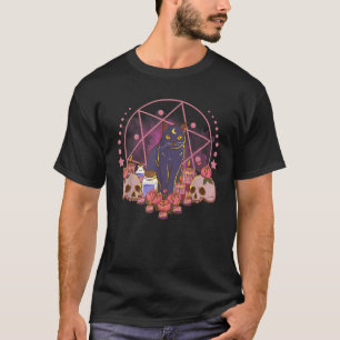 Die Hexen Pentagramm Altar Star Zauber und Schädel T-Shirt
