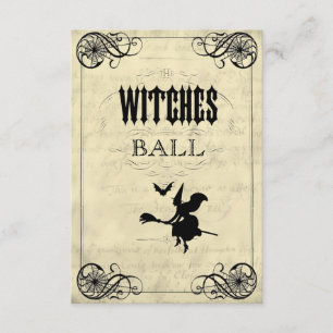 Die Hexenball-Halloween-RSVP RSVP Karte