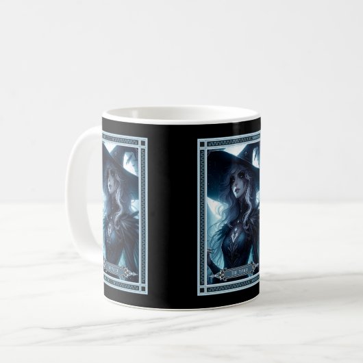 Die Hexenkarte des Tarots Kaffeetasse (Vorderseite Links)