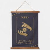 Die Hexenkarte des Tarots Wandteppich Mit Holzrahmen (Vorderseite)