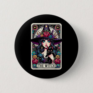 Die Hexenkarte Halloween Gothic Hexe Vibes Button
