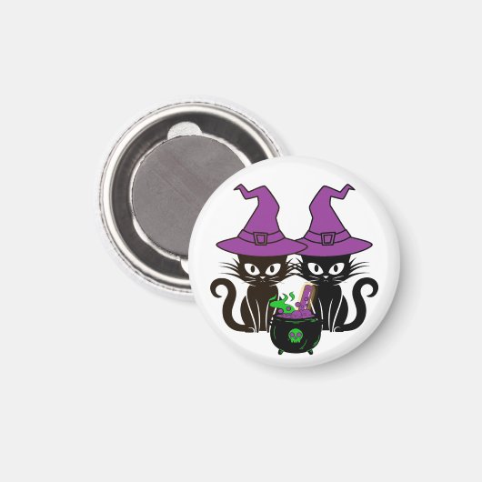 Die Hexenkatze Magnet (Vorderseite/Rückseite)