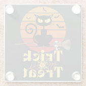 Die Hexenkatze oder das Erlebnis der Behandlung Glasuntersetzer (Rückseite)