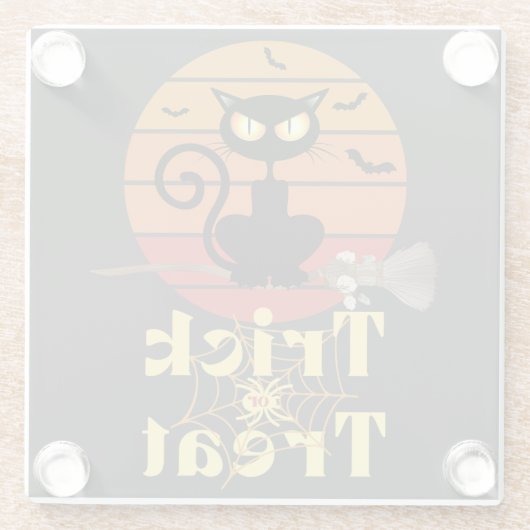 Die Hexenkatze oder das Erlebnis der Behandlung Glasuntersetzer (Rückseite)