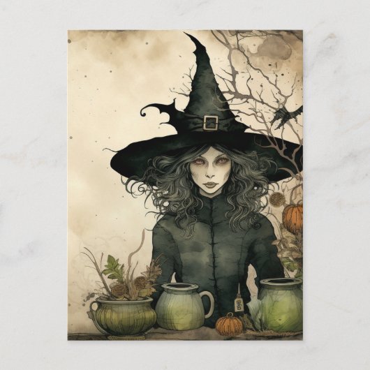 Die Hexenpostkarte Postkarte (Vorderseite)