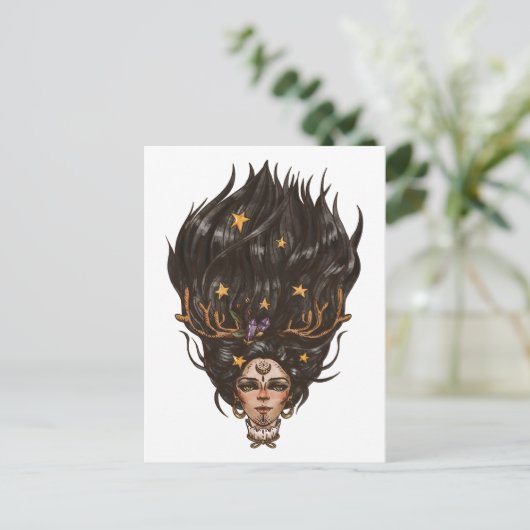 Die Hexenpostkarte Postkarte (Stehend Vorderseite)