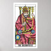 Die Hierophant-Tarot-Karte Poster (Vorne)