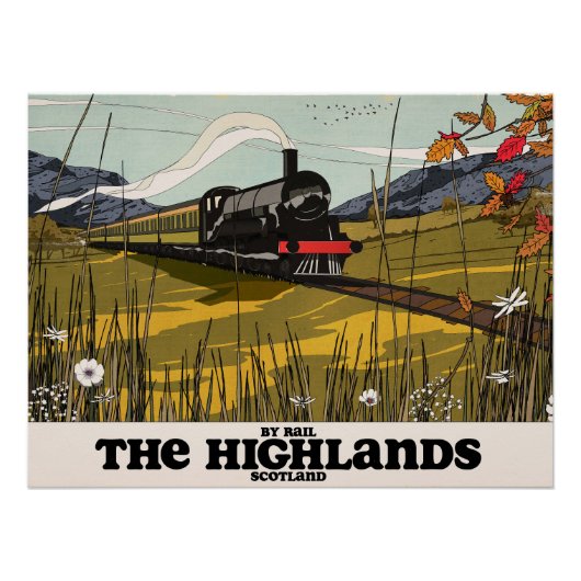 Die Highlands von Schottland Reiseposter Poster (Vorderseite)