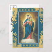 Die Hilfe der Frau mit dem Baby Jesus Postca Postkarte (Vorne/Hinten)