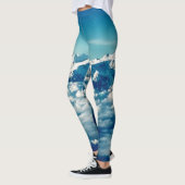 Die Himalaya-Berge in Wolken Blauer Himmel Leggings (Links)