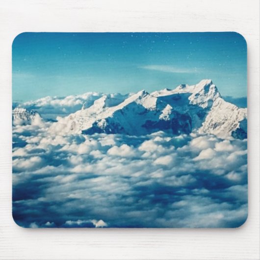 Die Himalaya-Berge in Wolken Blauer Himmel Mousepad (Vorne)