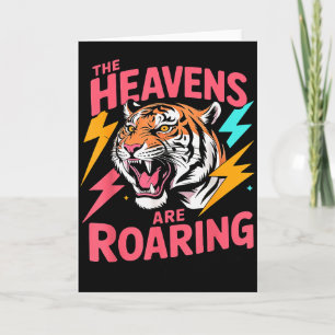 Die Himmel Brüllen Psalm 19_1 Tiger Christlich Karte