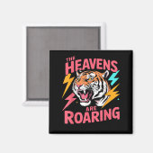 Die Himmel Brüllen Psalm 19_1 Tiger Christlich Magnet (Vorderseite/Rückseite)