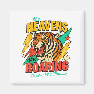 Die Himmel Brüllen Psalm 19_1 Tiger Christlich Magnet