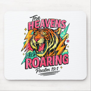 Die Himmel Brüllen Psalm 19_1 Tiger Christlich Mousepad